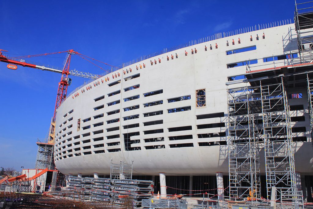 Arena en construction - Photo © SENSO – Bordeaux Métropole Arena.